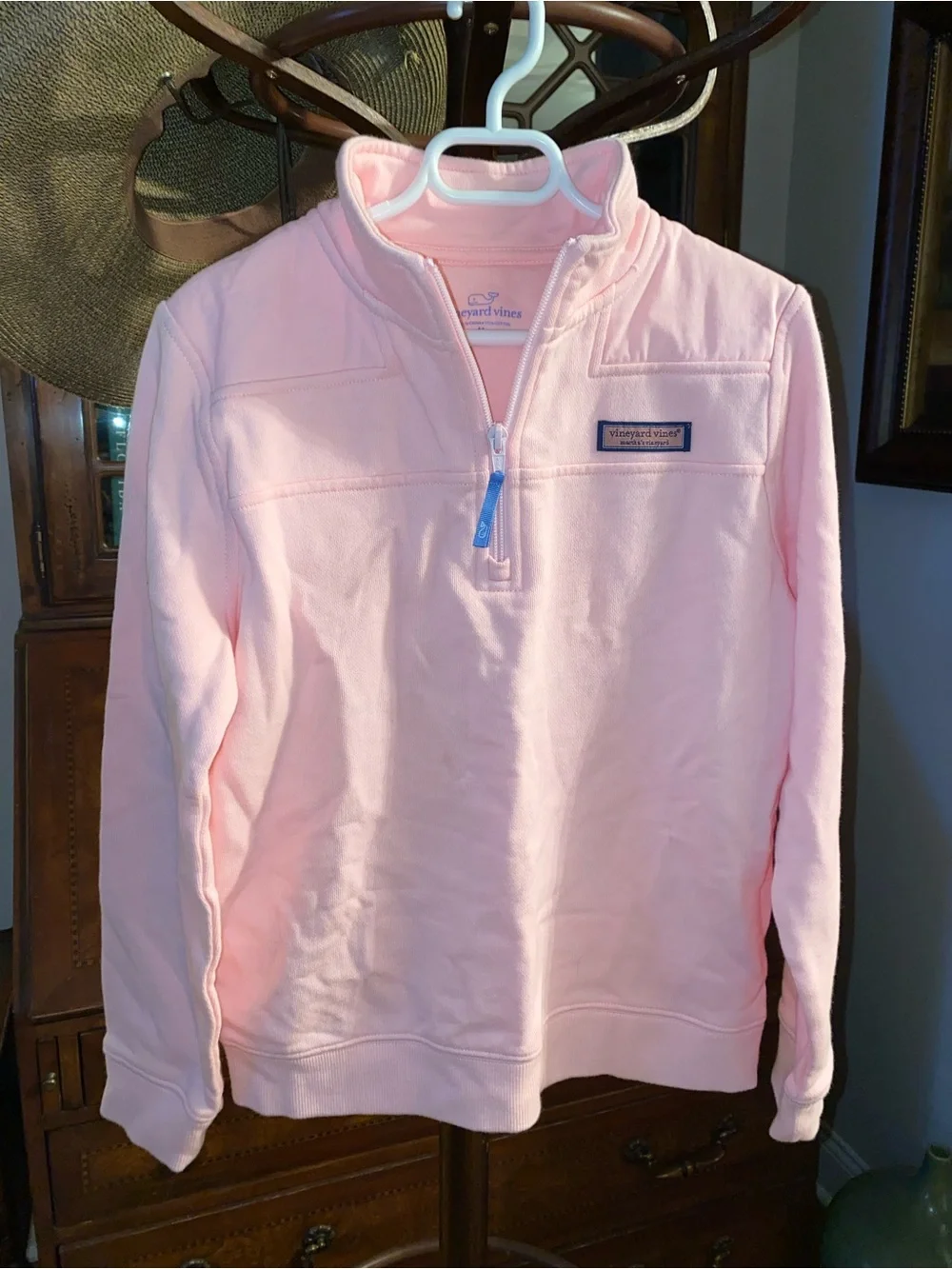 Vineyard Vines Light Pink Quarter-Zip Pullover kids M (10-12)